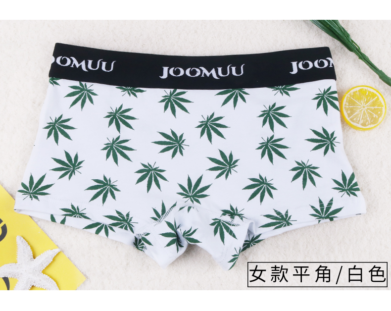 Các cặp vợ chồng đồ lót cotton sáng tạo maple leaf in ấn kích thước lớn nam võ sĩ tóm tắt của phụ nữ phụ nữ boxers