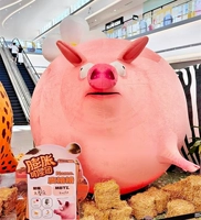 2 поросенка с рисовой лапшой + фонари + вентиляторы