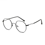 Простые полигональные линзы миопия, цифры, литературные полные очки рамки без числа плоских оптических очков мужчин