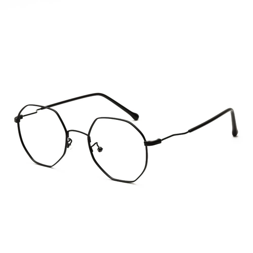 Простые полигональные линзы миопия, цифры, литературные полные очки рамки без числа плоских оптических очков мужчин