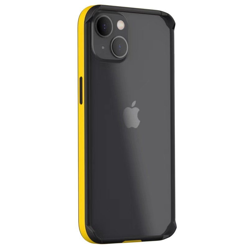Suitable for Apple 13 Mobile Phone Case, Anti-Fall, 13Promax, Apple13Mini, Bumblebee Silicone Simple Frame Case