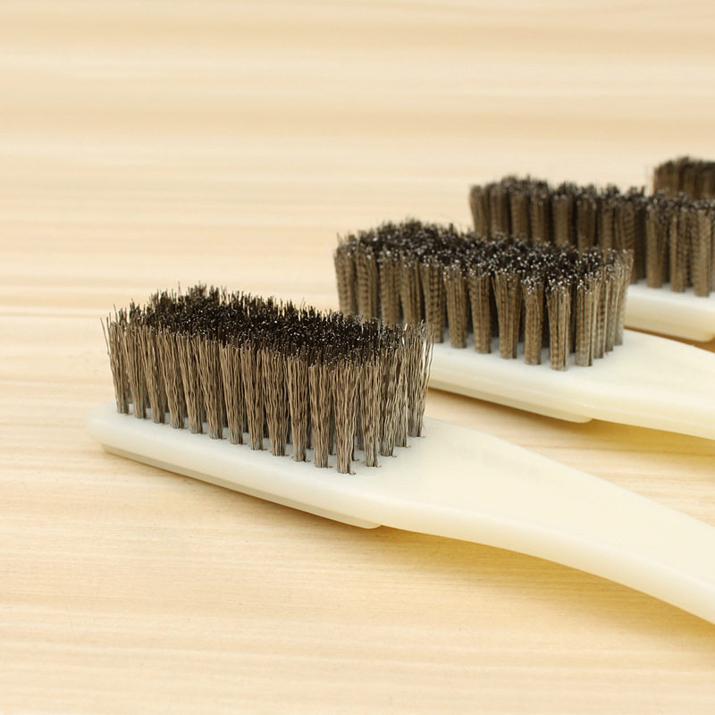 Meike wire brush text play brush olive sandalwood metal copper wire brush stainless steel mini large long handle cleaning brush
