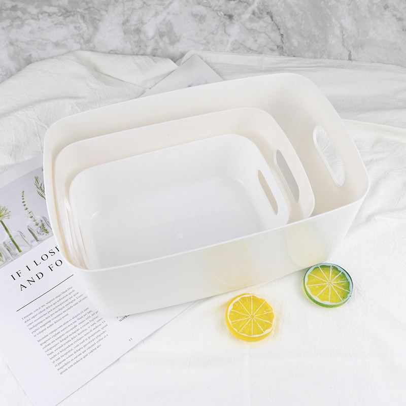 New Plastic Basket Toilet Bathroom Cosmetic Basket Snack Kitchen Desktop Sundries Storage Box