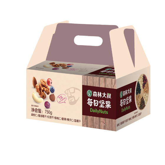 Uncle Forest 7 kinds of daily nuts 750g mixed nuts 30 packages snack gift box nuts and dried fruits combination pack