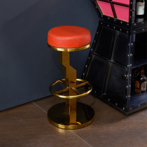 Bar Bench Light Extravagant Home Stainless Steel Bar Stool High Footstool Backrest Bar Chair Modern Brief Island Desk Chair