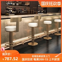 Light luxury bar chair simple modern bar chair high stool home backrest high chair dining chair Net red chair high stool