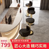 Light luxury bar chair Simple modern bar chair High stool Home backrest high chair Dining chair Net red chair High stool