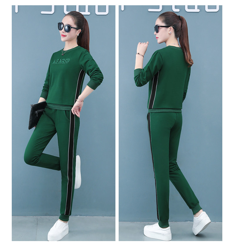 Лонгслив для отдыха, хлопковый весенний спортивный костюм, осенний комплект, коллекция 2021, оверсайз для девушки 