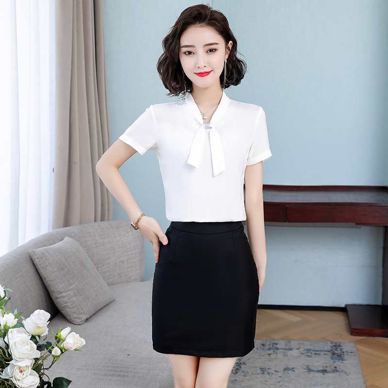 Chỉ Size S Sale Sốc: Áo Sơ Mi Nữ Lurein Thắt Nơ Bướm Ngắn Tay Mùa Hè Thời Trang Nữ Chất Liệu Vải Voan Hàng Quảng Châu Cao Cấp G02.