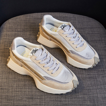 Good shoes for givenivan not pick up clothes ~ Summer genuine leather mesh surface casual Agan shoes small brute waist single shoes 4cm