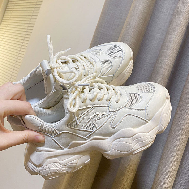 Givenivan fashionable fried street shows long legs ~ four seasons can wear mesh breathable dad shoes thickened sneakers women