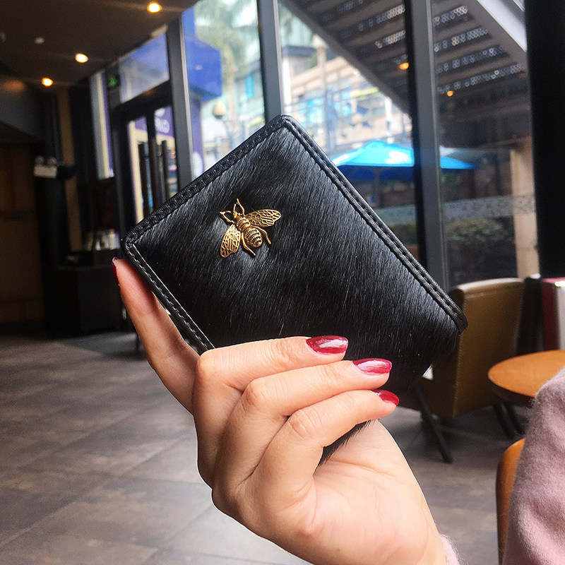 Motor vehicle driver's license female personality ultra - thin creativity compact and sophisticated high - end BAO WEN horse bag simple tide