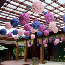 Jewelry simulation hydrangea kindergarten gift fake flower holiday activities flower ball wedding car plant wall hanging basket home