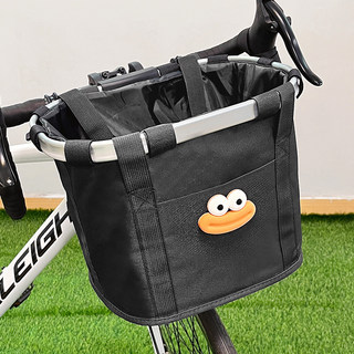 自行车前车筐大容量可折叠车篮可爱卡通香肠嘴单车电动车前置物篮