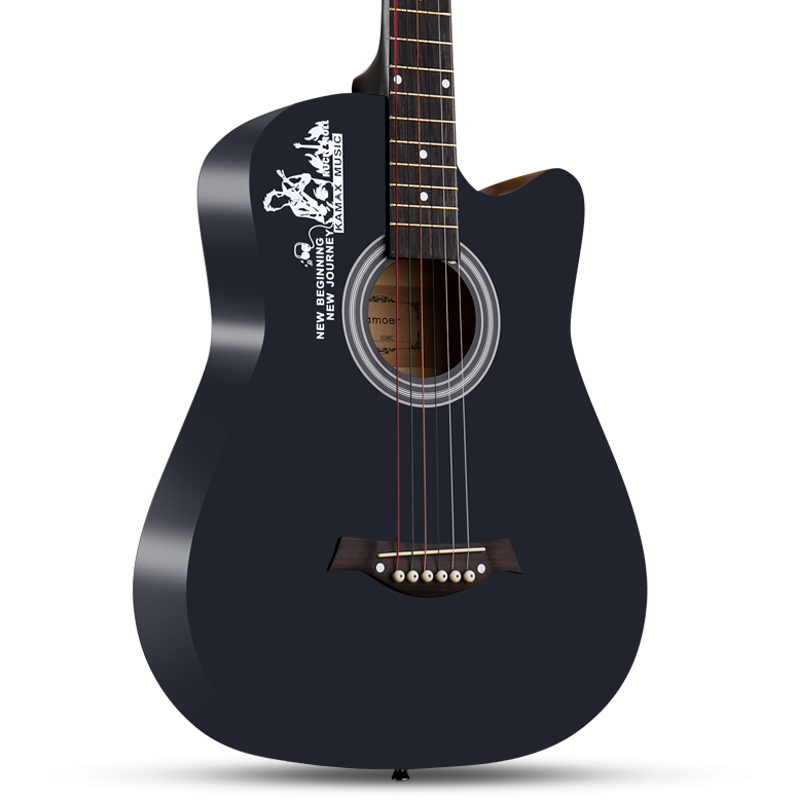 Kamoer 38inch Guitar Folk Guitar Beginner's Guitar Beginner's Practice Guitar Student Instrument for Men and Women