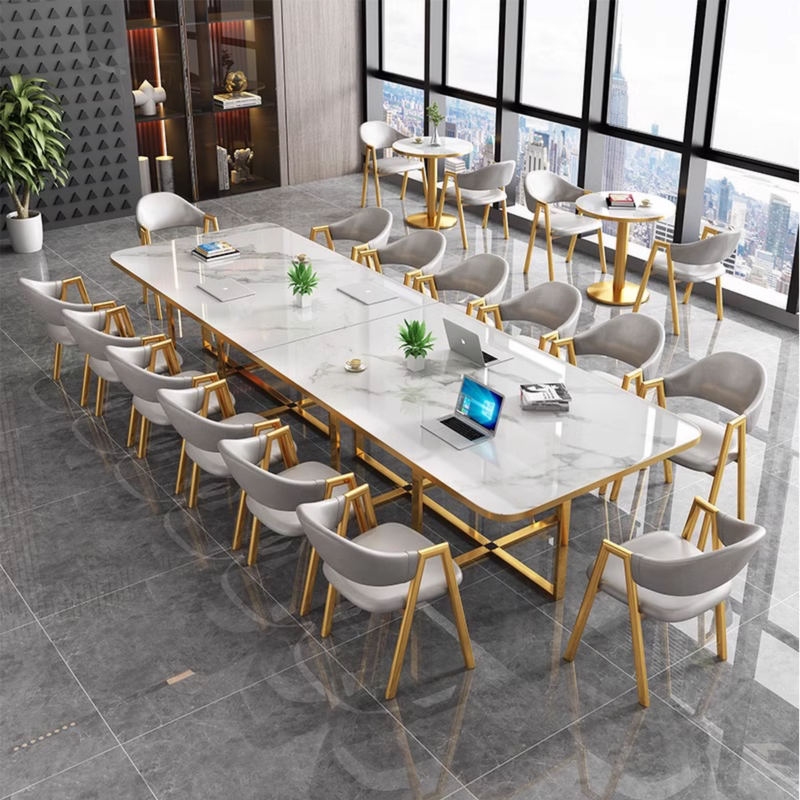 Conference Table Light Luxury Negotiation Office Meeting Simple Modern School Reading Training Library Long Table and Chair Combination
