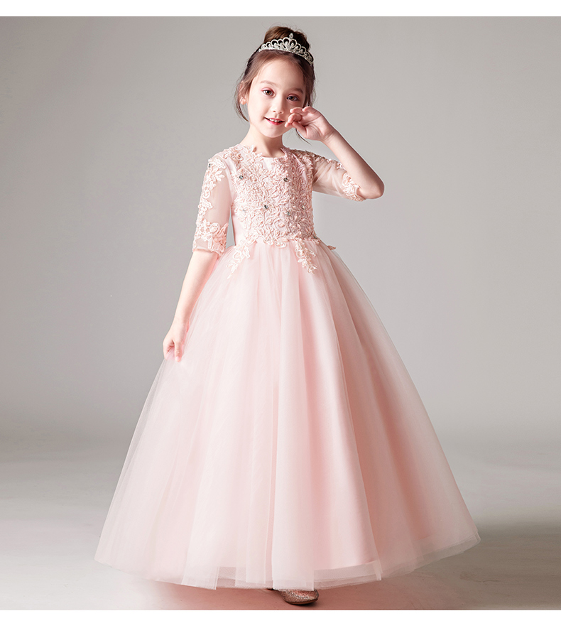 Trẻ em ăn mặc cô gái váy cưới pettiskirt công chúa hoa cô gái sinh nhật buổi tối ăn mặc sàn catwalk máy chủ trang phục mùa hè quần áo trẻ em xuất khẩu