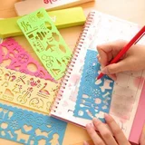 Японские и корейские канцелярские канцелярские товары Творческая прямая линейка шаблона шаблона