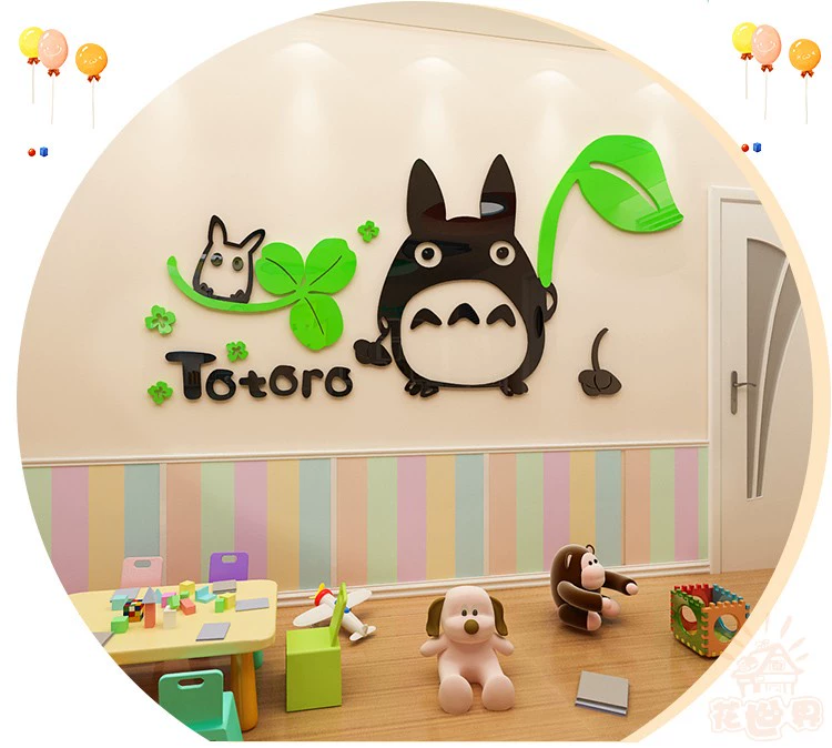 Phim hoạt hình My Neighbor Totoro 3D Ba chiều Tường Sticker Acrylic Sticker Tranh Phòng ngủ Phòng trẻ em Phòng khách Trang trí phòng mẫu giáo - Vòng đeo tay Cuff