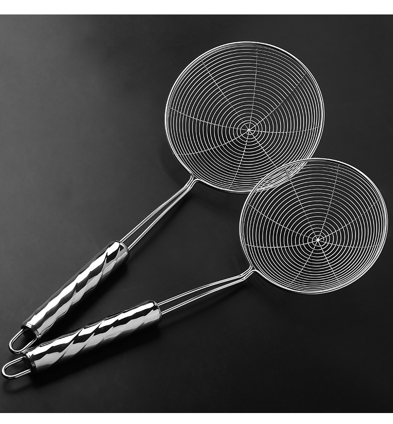 Colander nhà bếp rán leach lọc kép sử dụng thép không gỉ lẩu lớn colander muỗng mì câu cá muỗng nồi hấp