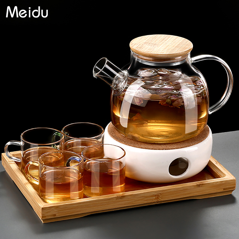 Fruit Teapot Suit Home Cooking Tea Stove Raised Raw Flower Teapot Candle Heated British Afternoon Teapot Suit Tea Set-Taobao