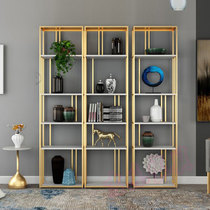 Nordic wrought iron rack dining room living room partition combination floor-to-ceiling bookshelf simple display rack storage multi-layer rack