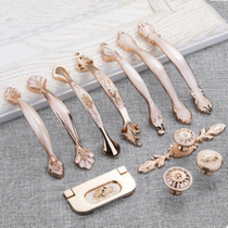 European wardrobe door handle modern simple drawer cabinet handle American pastoral cabinet door handle invisible dark