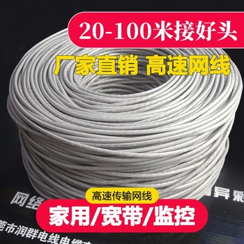 Category 5E/6 Gigabit Ethernet Cable for Home Monitoring, Poe Outdoor 8-Core Oxygen-Free Copper Network Cable 100m 305m