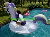 Розовая водная пони для двоих, надувной плавательный круг, единорог