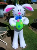 Надувной пластиковый кролик из ПВХ, 1м, белый кролик, наряжаться