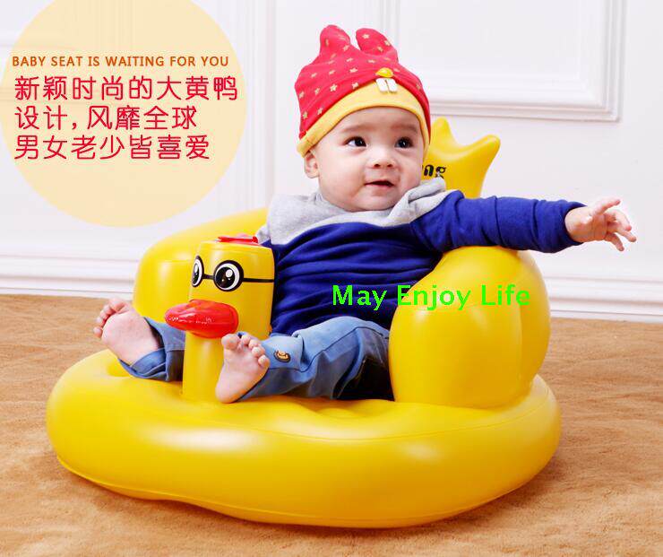 Promotion Infant Boy Baby Inflatable Thickened Rhubarb Duck Styling Sofa School Chair Bath Stool Multifunction Dining Chair