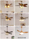 American-Style Yves Beha Restaurant Designer Ceiling Fan Light, Retro Living Room Electric Fan Chandelier, Fan Integrated Light