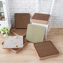Rattan mat ice silk cushion sponge cushion thick cushion square seat cushion summer car height cushion office non-slip