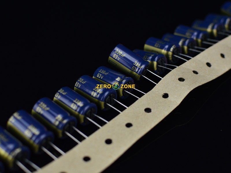 Zelo-Panasonic fever aluminium electrolytic capacitor 63v330uf FC series audio capacitor 12 * 20