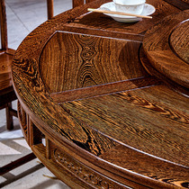 Lu-wood dining table Roundtable dining table and chairwood dining table with turntable houseEating table furnished solid wood table