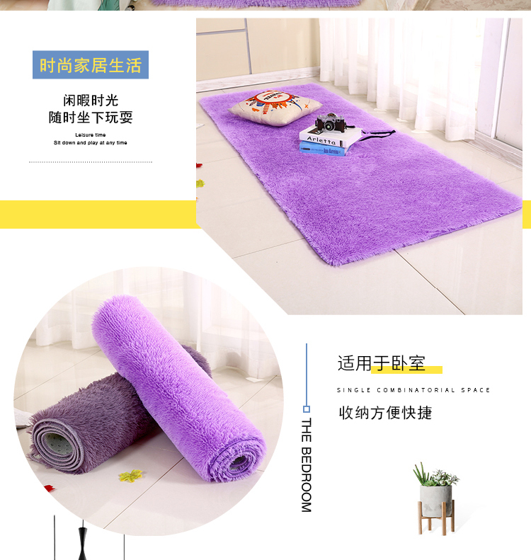 giường nhà cửa phòng ngủ thảm cho cô gái dễ thương trong màu hồng phòng công chúa phòng khách thảm tóc dài tùy chỉnh sang trọng - Thảm thảm chống trượt
