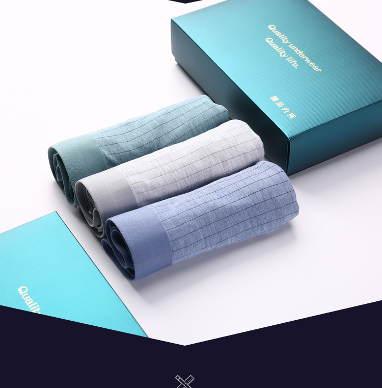 Tóm tắt Boxer của nam giới Quà tặng Đóng hộp Cotton Màu sắc Sinh viên Trẻ Quần short vuông mới Taro Tide Mùa hè - Bộ quà tặng quần lót thể thao