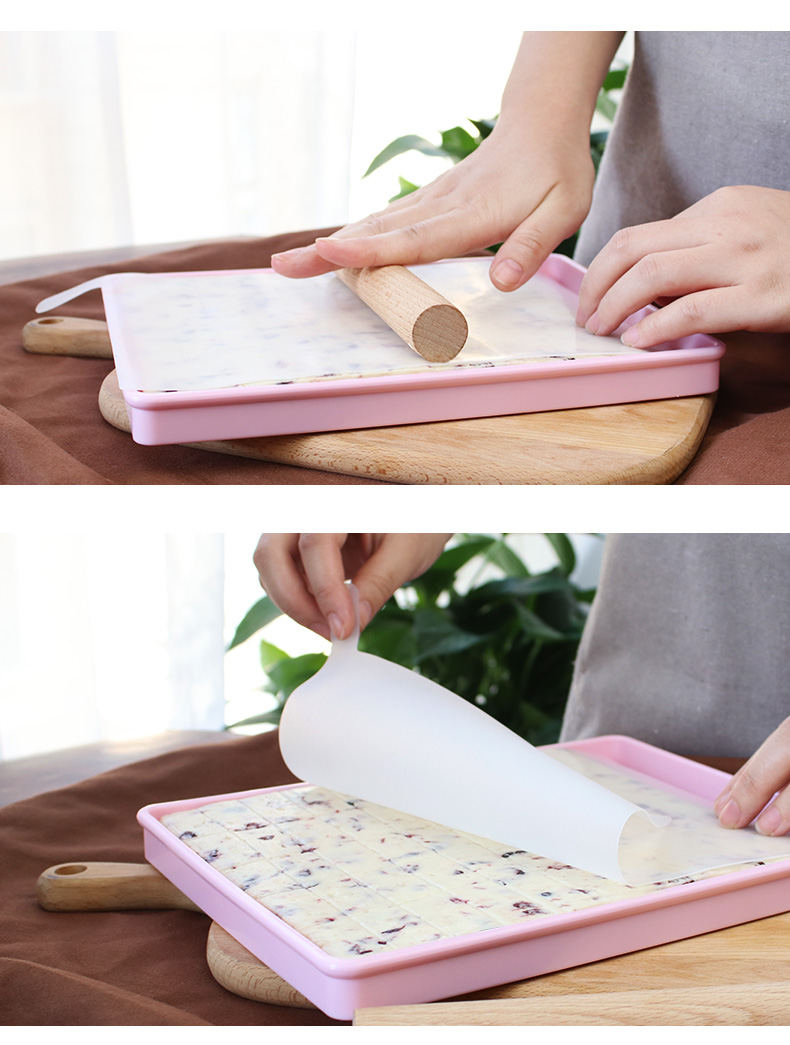 Nougat Snowisp Crisp Set Set Hướng dẫn sử dụng Vật liệu DIY Tự làm tại nhà Làm thịt bò Công cụ ốp lát Không dính khuon banh trung thu