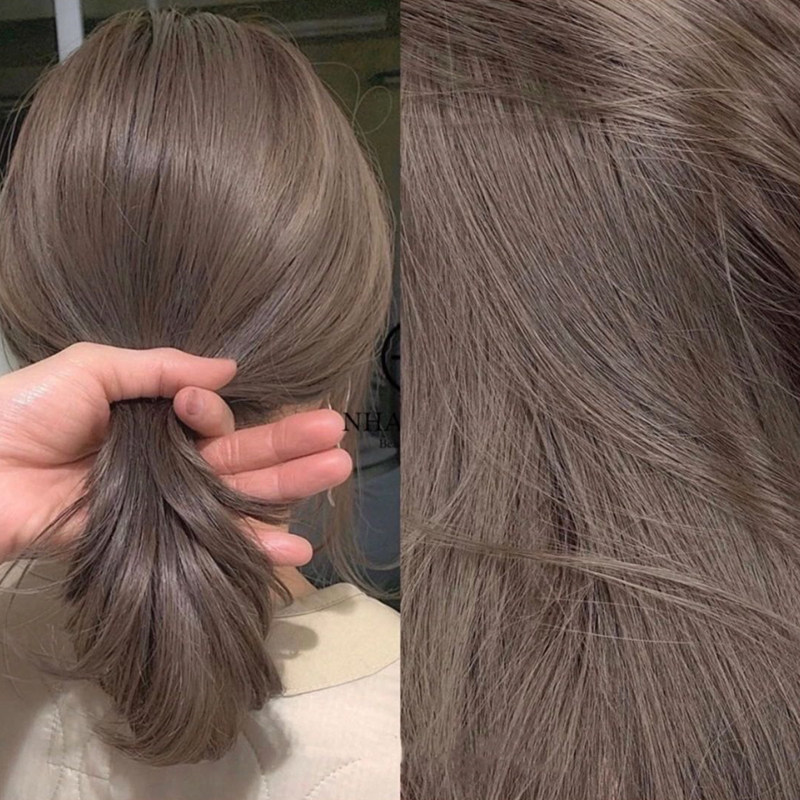 Linen Tea Brown Hair Dye yourself Home pure cream Female Bubble Plant 2021 Pop color Xianbai