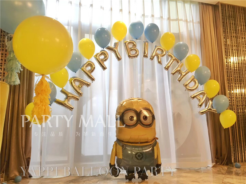 Imported thicker rubber balloon alphabet helium balloon arch hundred birthday happy letter 12 inch rubber balloon