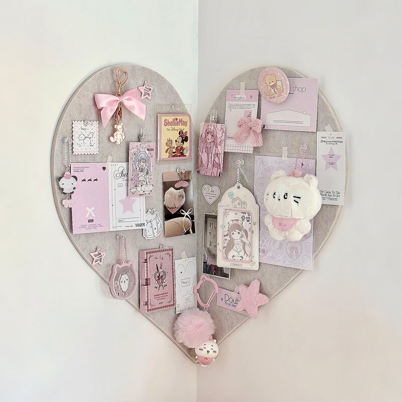 Photo Wall Felt Board Wall Stickers with Nails Display Wall Decoration Accessories Self-Adhesive No-Drill Creative Wall Stickers Background Board