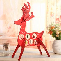 Running Deer Creative Woody Christmas Elk Deer Creative Christmas Elk Pieces Swing Pieces Christmas Decorations Accessories