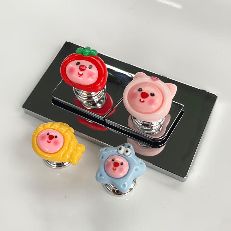 Cute and Creative Loopy Toilet Flusher, Special Flush Switch Auxiliary Button for Long Nails and Manicure