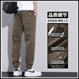 Демисезонные штаны, утепленные спортивные джинсы с начесом, 2024 года, свободный крой