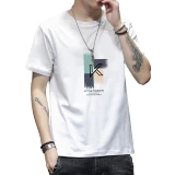 Тонкая шелковая футболка с коротким рукавом, свободный крой