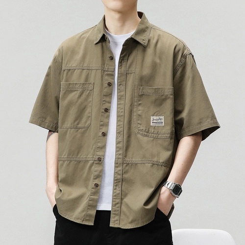 Летняя тонкая японская ретро трендовая весенняя рубашка, свободный крой