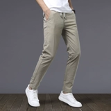 Летние мужские спортивные трендовые тонкие шелковые штаны, свободный прямой крой