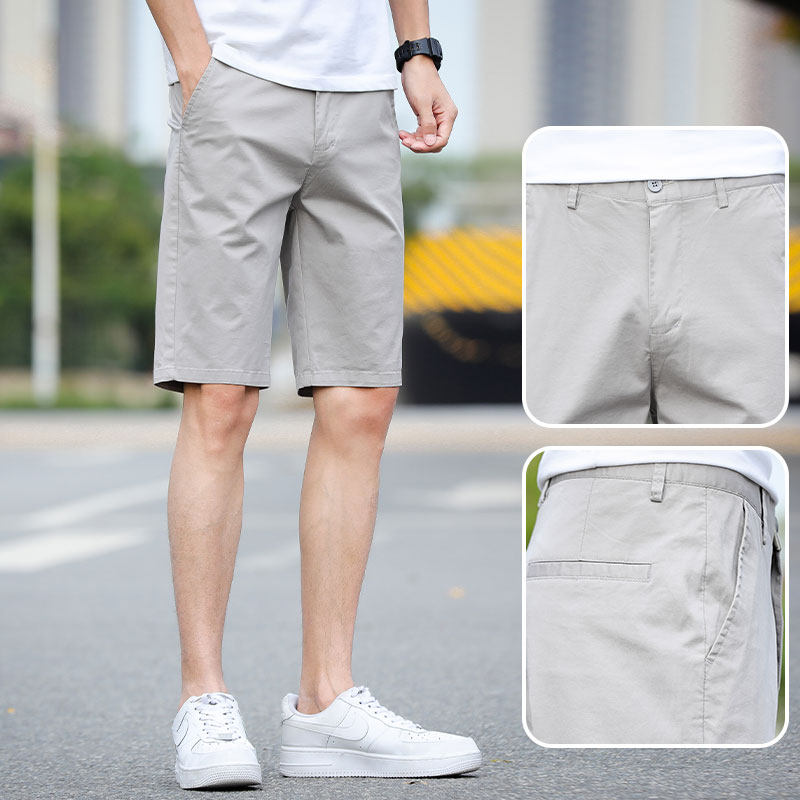 Summer ice silk shorts men's ultra-thin five-point pants loose seven-point pants casual five-point beach sports pants spring and autumn