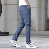 Весенние мужские осенние штаны, эластичные джинсовые джинсы, 2025 года, свободный прямой крой