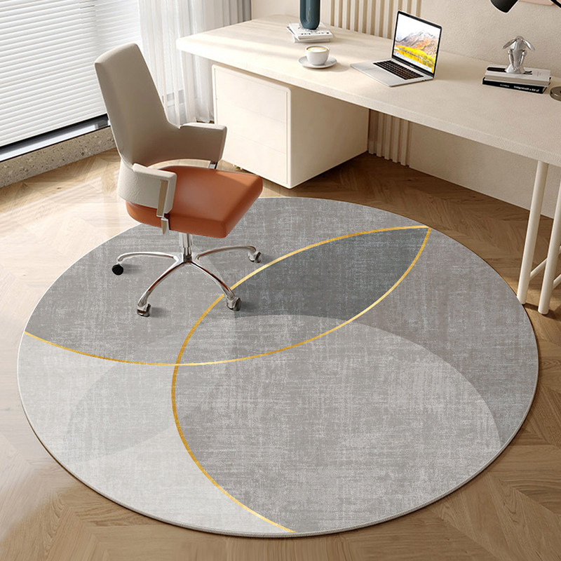 リビングルームのソファやコーヒーテーブル用のシンプルな円形ラグ。高級化粧台チェア、コンピューター用回転椅子用の防音・滑り止めフロアマット。